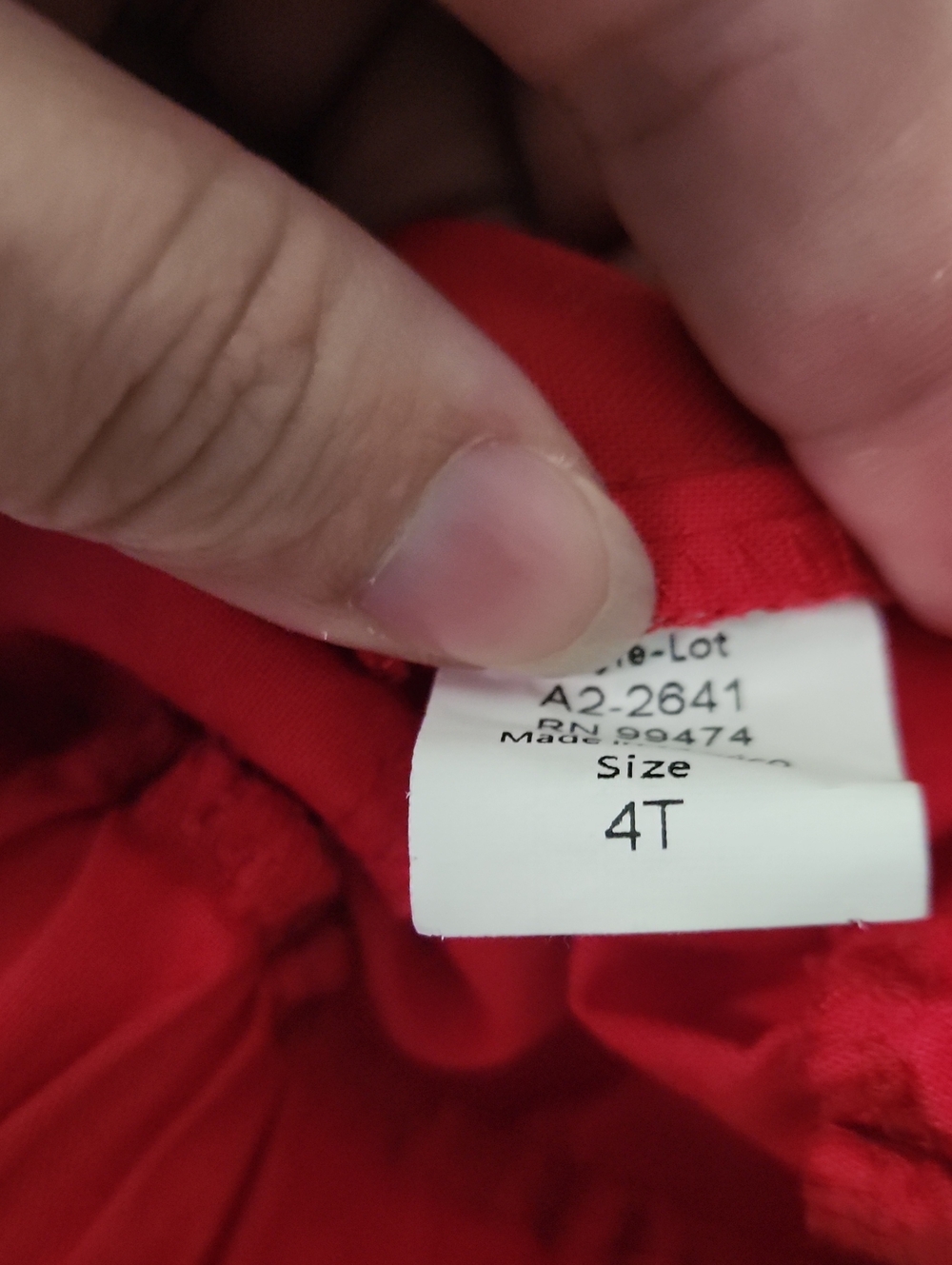 Ricrac & Ruffles Monogram A cherry 2 piece set Size 4T - Picture 3 of 4